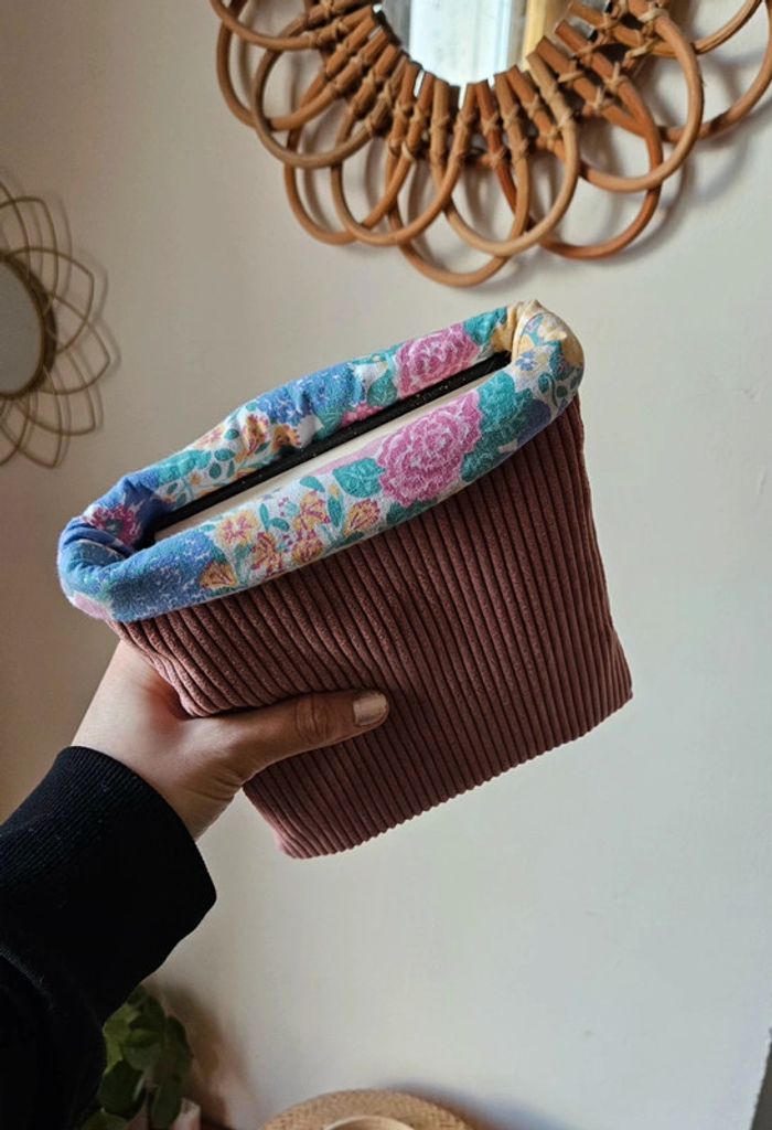 Pochette de livre velours côtelé - photo numéro 3
