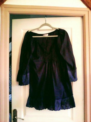 Tunique bleu marine bohème chic, TU