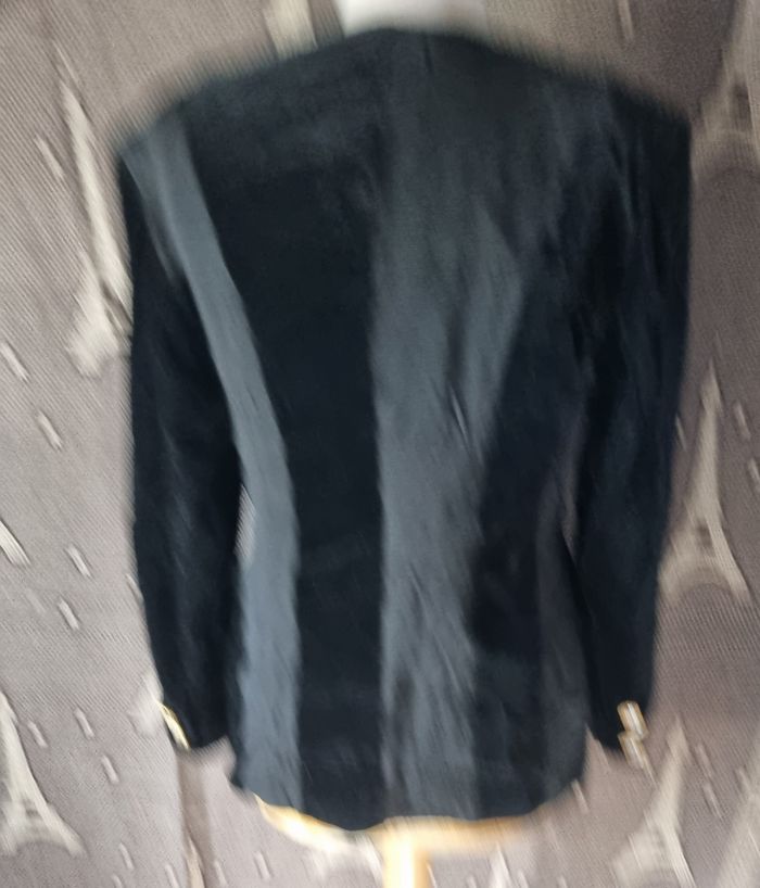 Veste zippée noir bi-matiere taille 40 - photo numéro 3
