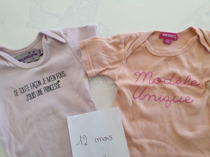 Bodys sans manches 12 mois 1 an - photo numéro 2