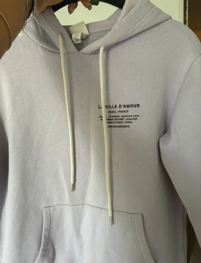 Sweat à capuche lilas - photo numéro 5