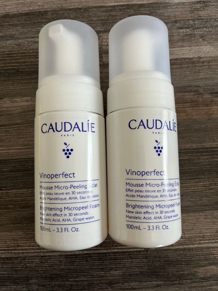 Lot De 2 Caudalie Mousse Micro Peeling Eclart 100mlx2 Neuf