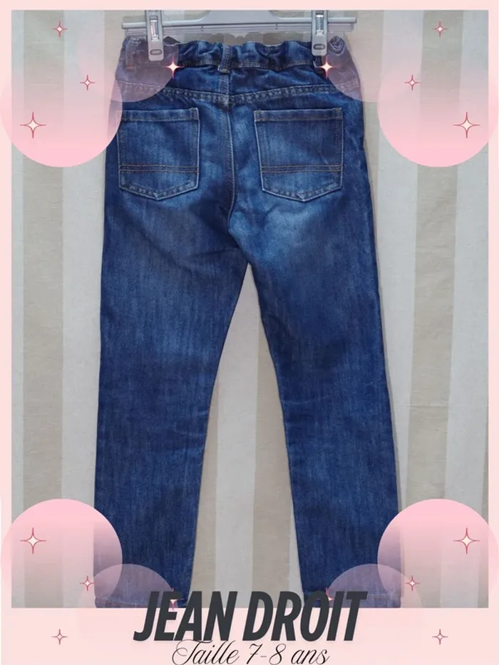 Jean droit taille ajustable garçon Denim Co - Taille 7-8 ans - photo numéro 2