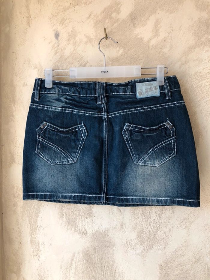 Mini jupe en Jean y2k vintage Sublevel M - photo numéro 3