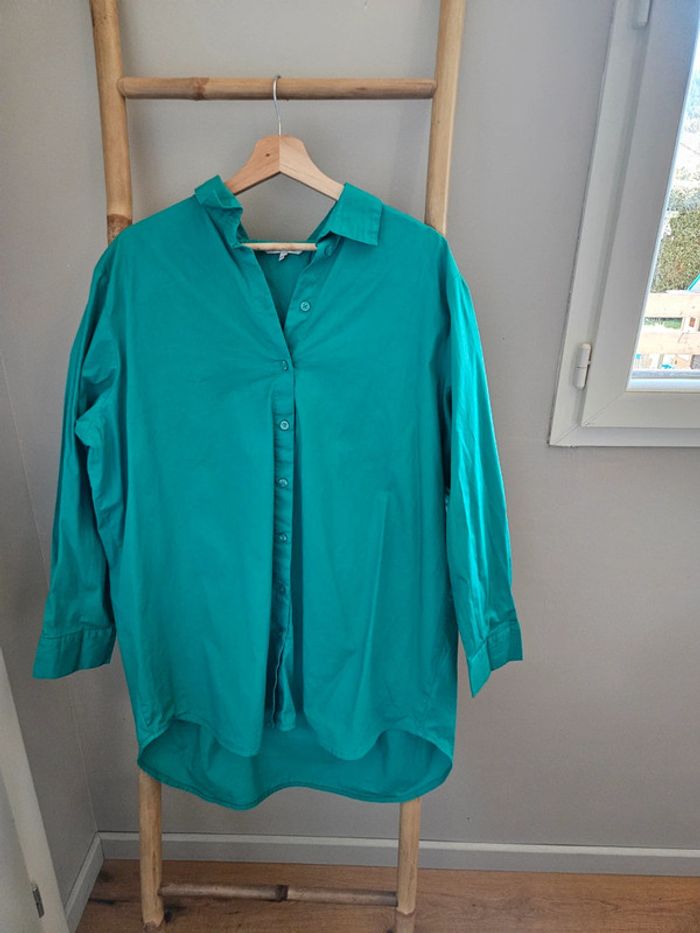 Chemise oversize verte M&S T 46 - photo numéro 2