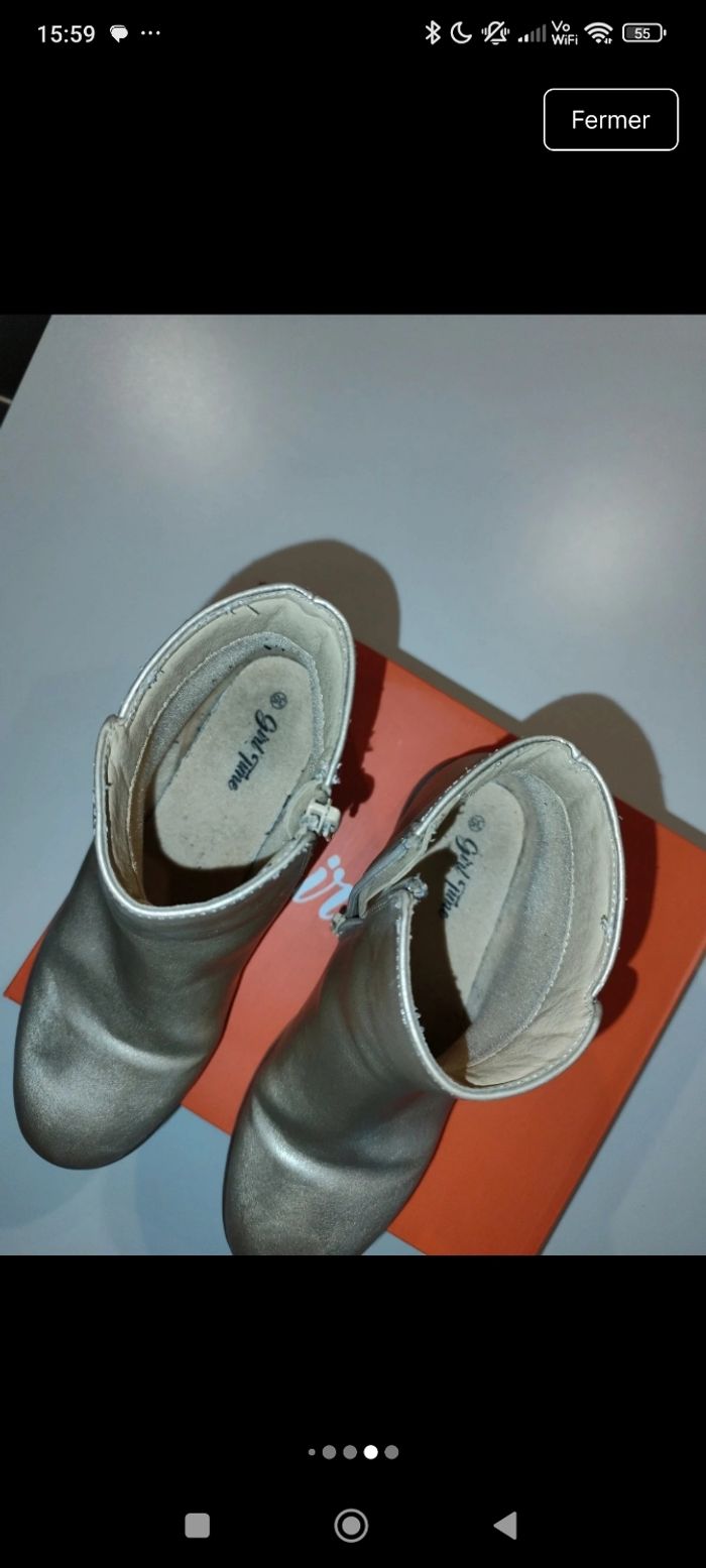 Bottines dorées 35 - photo numéro 6