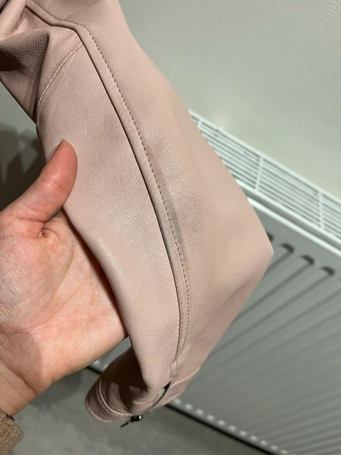 Veste Perfecto Rose en Cuir - photo numéro 12