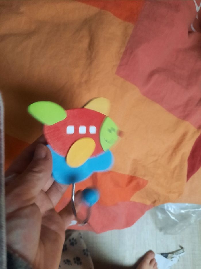 1 atere en bois enfant avion sur nuage ciel - photo numéro 2