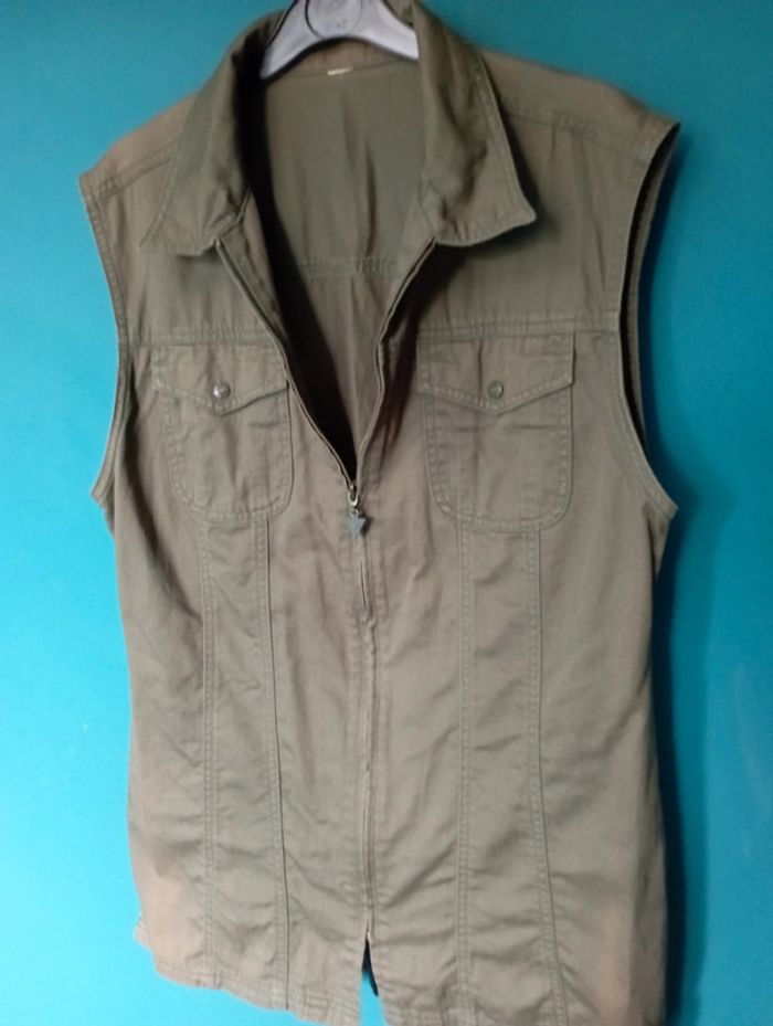 Veste en coton kaki style militaire