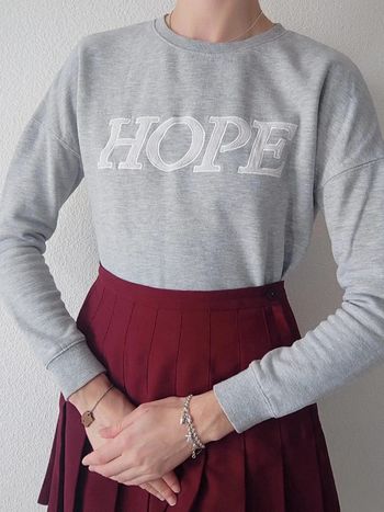 Sweat gris chiné Hope Blanc / Amisu - 36/S