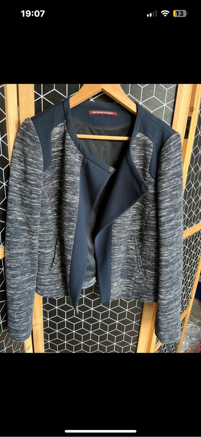 Veste gris bleue Comptoir des cotonniers