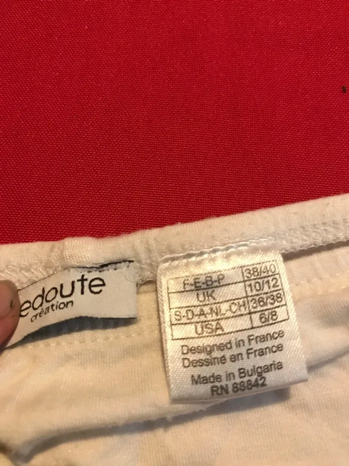 legging blanc taille 38 longueur 77cm - photo numéro 3