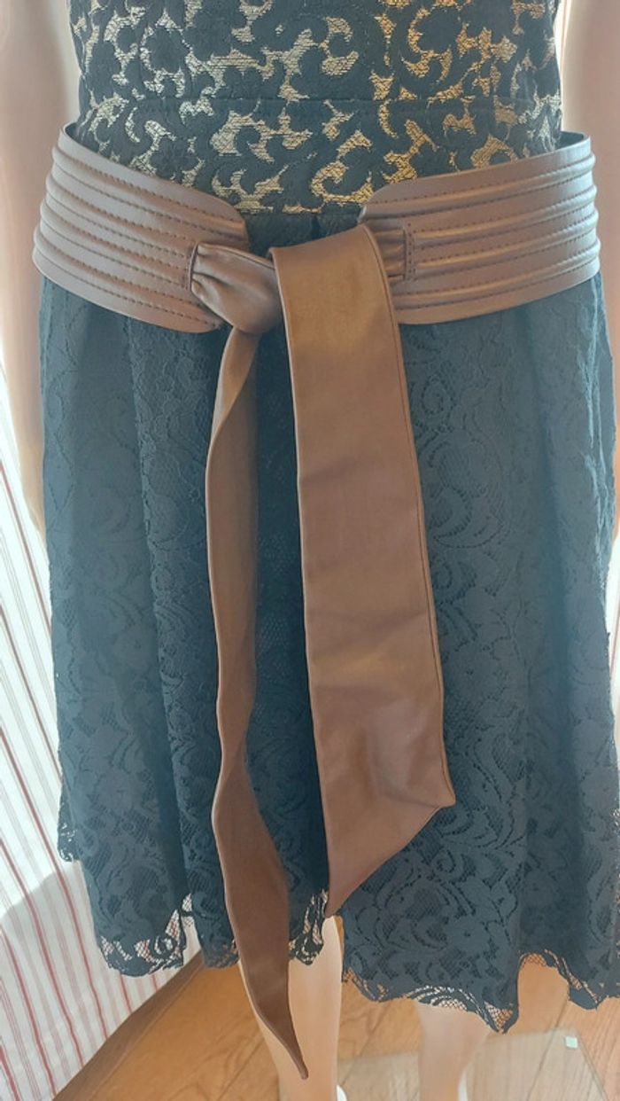 Ceinture marron en similcuir de 75cm - photo numéro 2