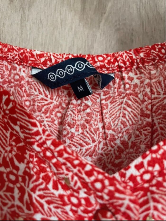 Blouse à manche courte rouge - photo numéro 2