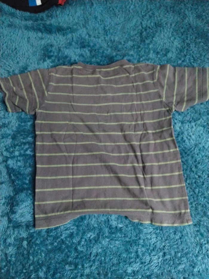 Tee shirt rayé kaki vert Mexx 8-10ans - photo numéro 2