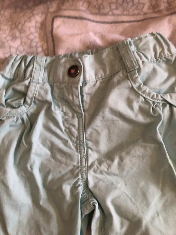 Pantalon vert d eau 9 mois - photo numéro 2