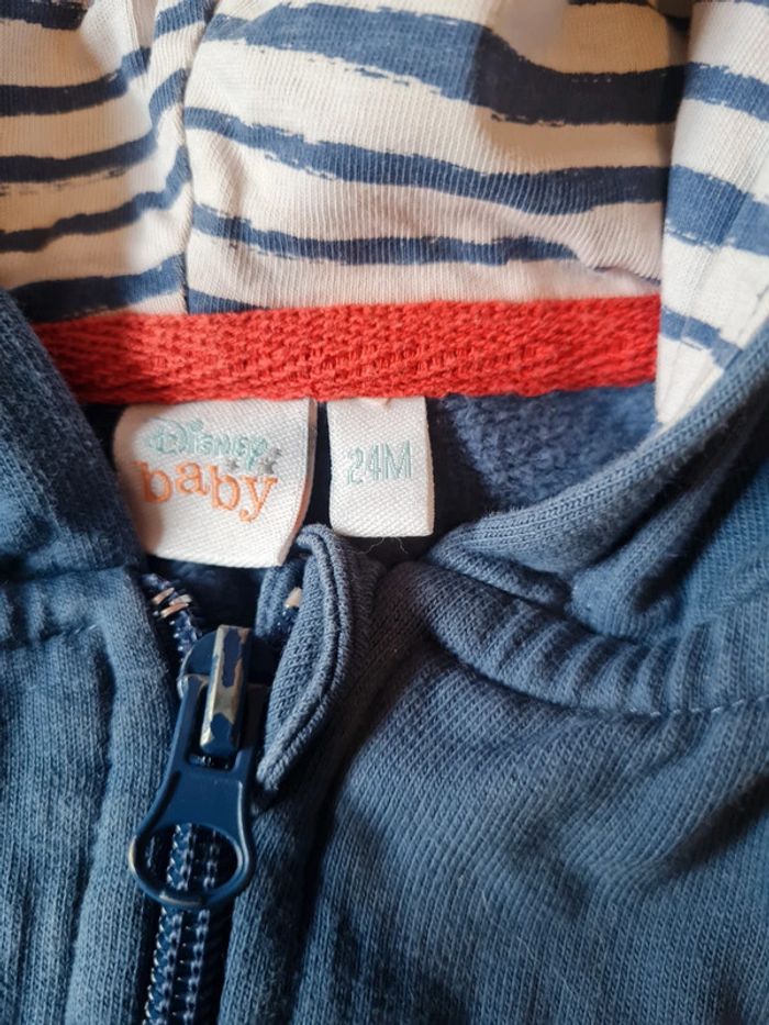 Veste zippé 24 mois Disney Baby - photo numéro 3