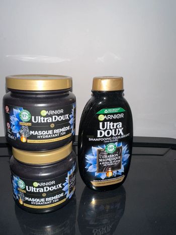 Lot 1 shampoing + 2 masque neuf garnier charbon magnétique