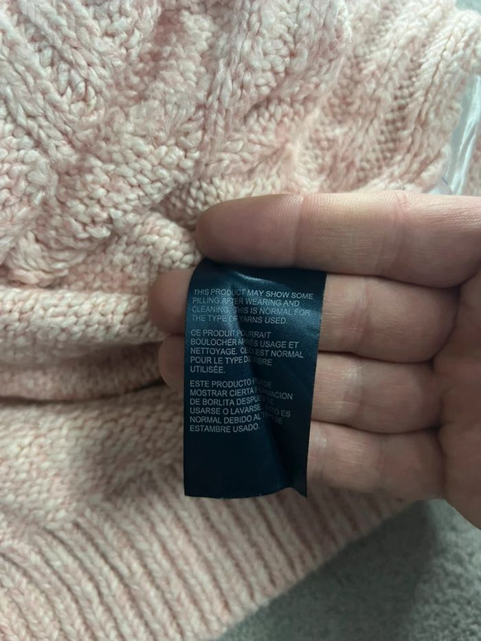 Pull torsadé rose Tommy Hilfiger - taille S - photo numéro 5