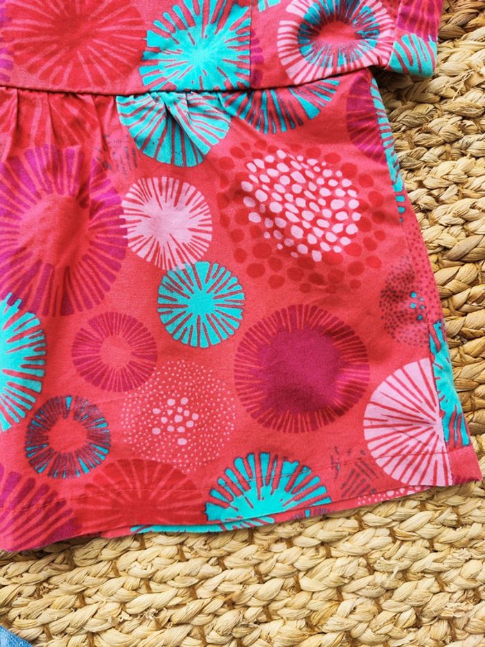 Ensemble printemps/été blouse manche courte et pantacourt en jean 18 mois - photo numéro 3
