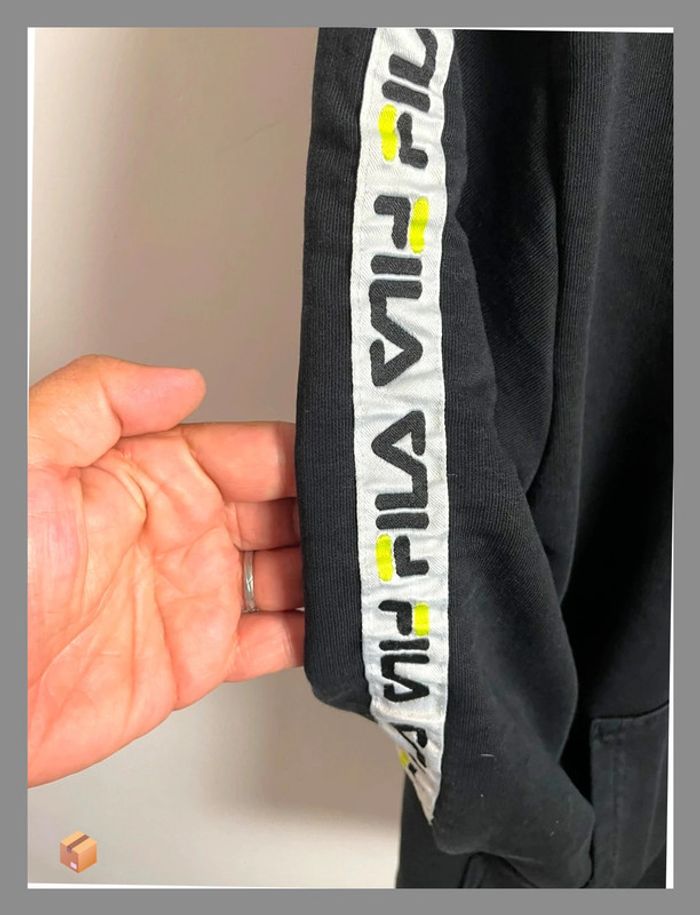 👕 Sweat-shirt Fila homme – Taille M – Noir – Broderies manches - photo numéro 3