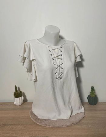 Top élégant blanc crème Stradivarius