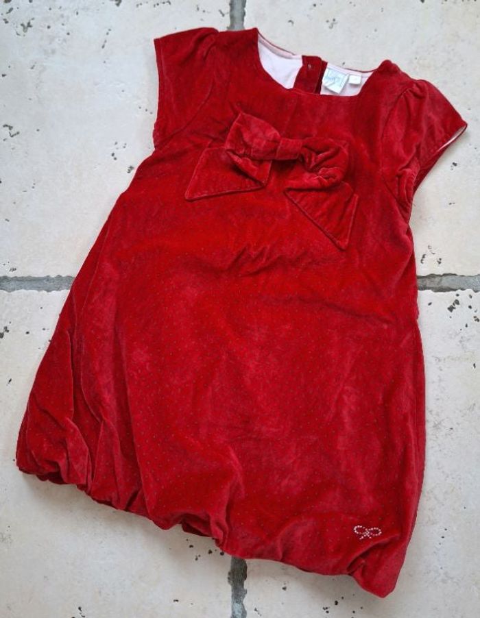 Robe rouge en velours Cadet Rousselle ans Cadet rouselle