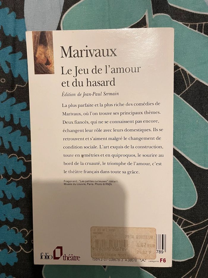 Le jeu de l’amour et du hasard Marivaux - photo numéro 2