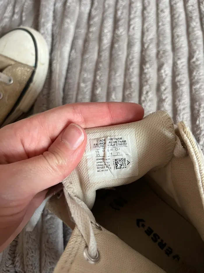 Converse Chuck Taylor All Star montantes dorées – T34 - photo numéro 7