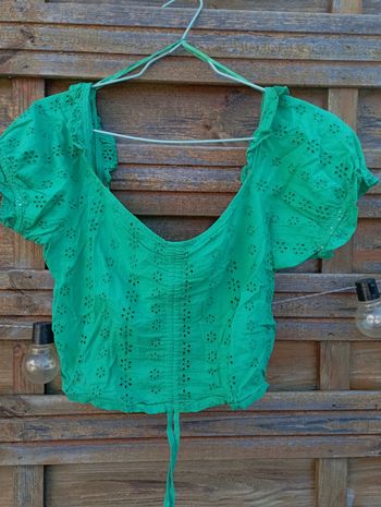 Haut crop top vert
