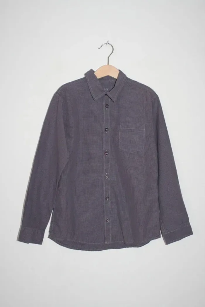 Chemise manches longues vichy violette CFK 10 ans