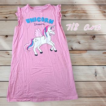 🦄💗 Chemise de nuit licorne Primark – 7/8 ans 💗🦄