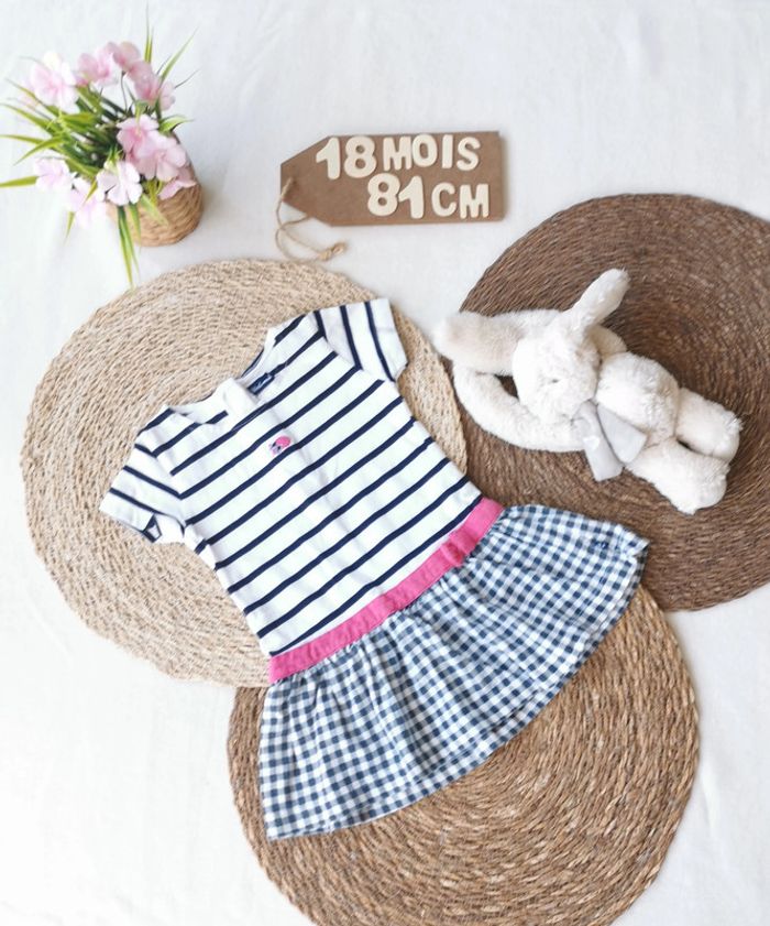 Robe 👣, marinière, weekend à la mer, 18 mois