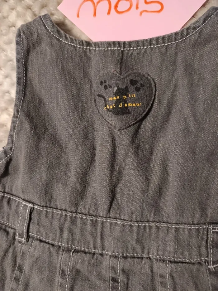 Robe en jean grise 9 mois - photo numéro 6