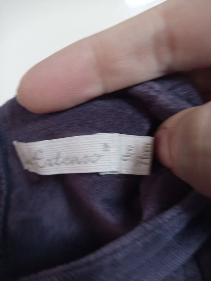 Robe velours violette in extenso 9mois tbe - photo numéro 5