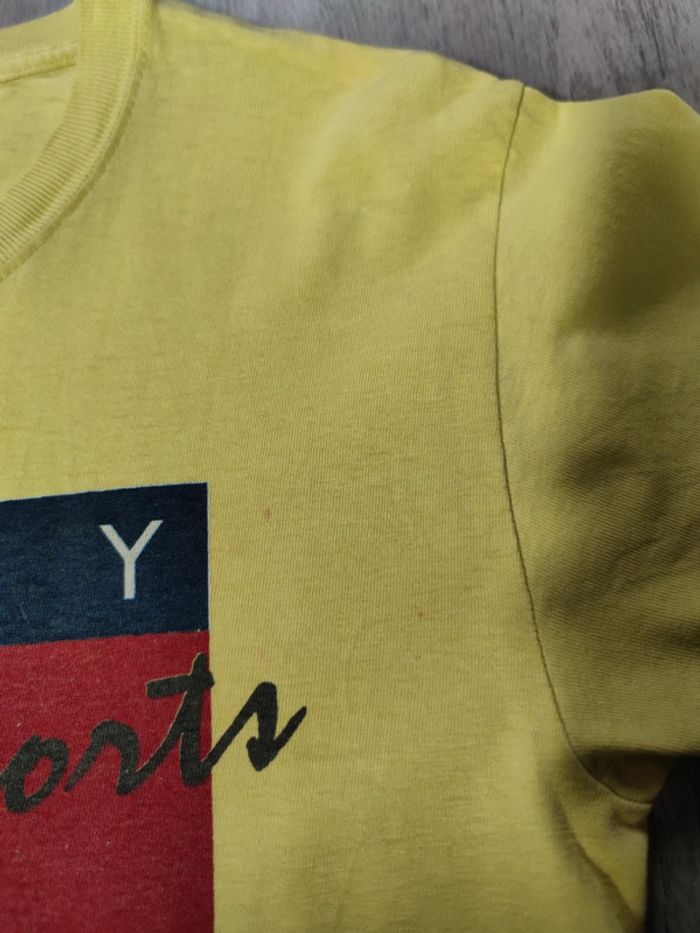T-shirt Tommy Hilfiger Imprimé Jaune Taille S Homme - photo numéro 4