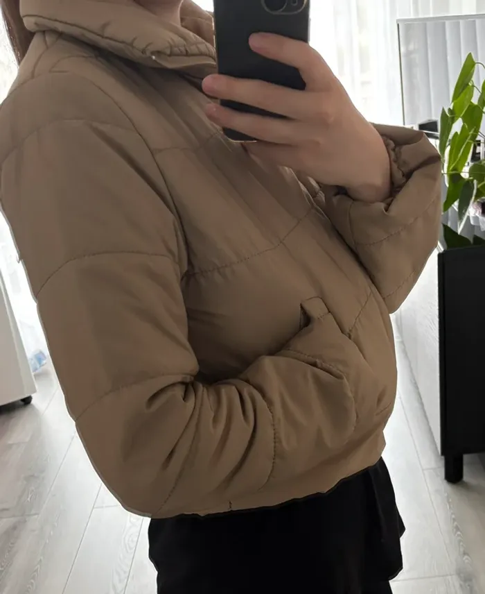 Doudoune courte avec taille élastique - photo numéro 2