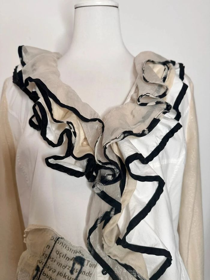 Sublime chemise col jabot volants Elisa Cavaletti - photo numéro 13