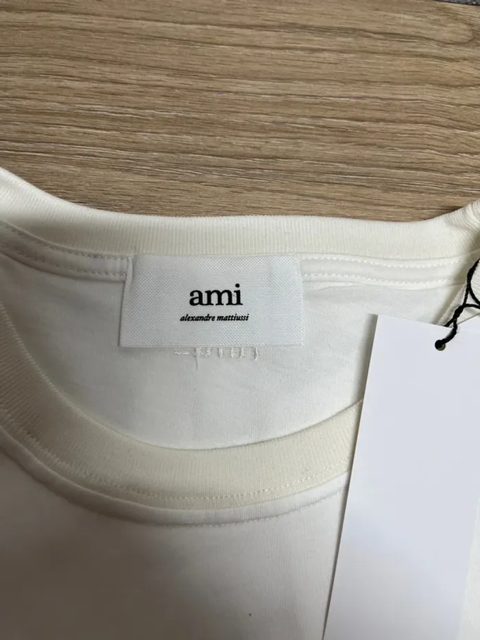 T-shirt Ami Paris - couleur blanc - taille M - photo numéro 6