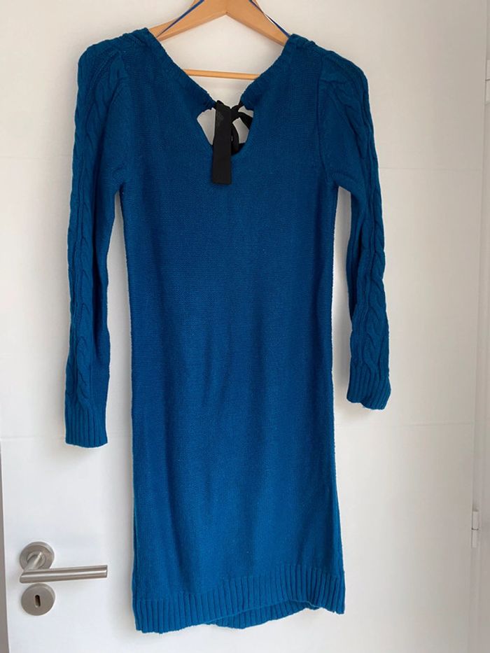 Robe pull bleu canard - photo numéro 2