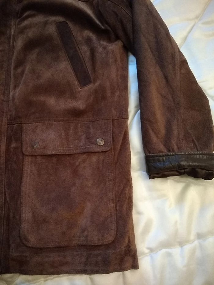 Veste en croûte de cuir marron - photo numéro 5