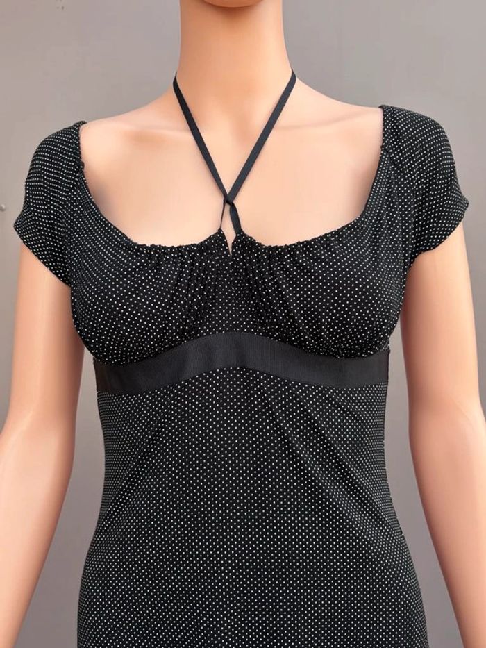 Robe noire à pois blancs Cache Cache – Taille 38 – Très bon état - photo numéro 2