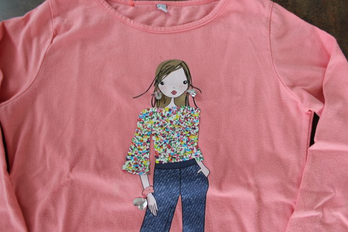T-shirt sequins manches longues fille 12 ans - photo numéro 3