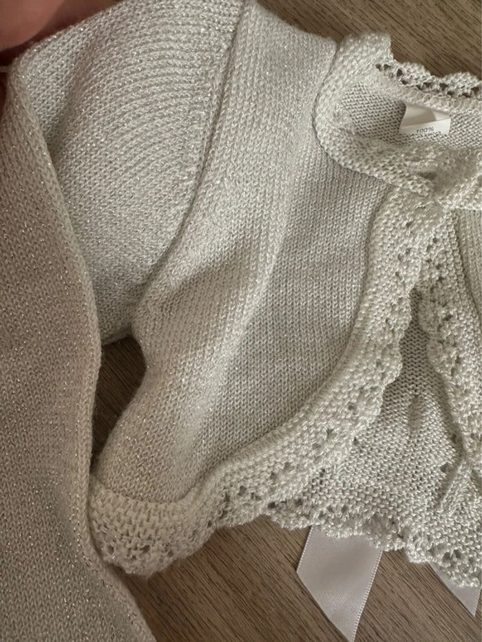Boléro blanc pailleté 18 mois - photo numéro 2