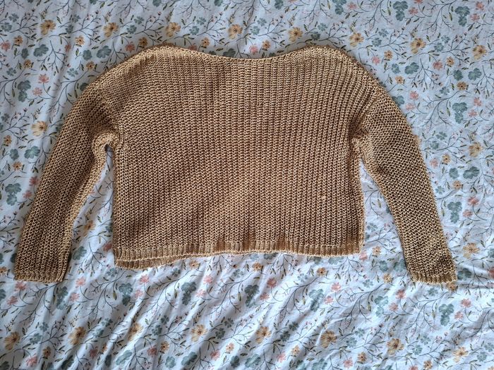 Pull en maille doré