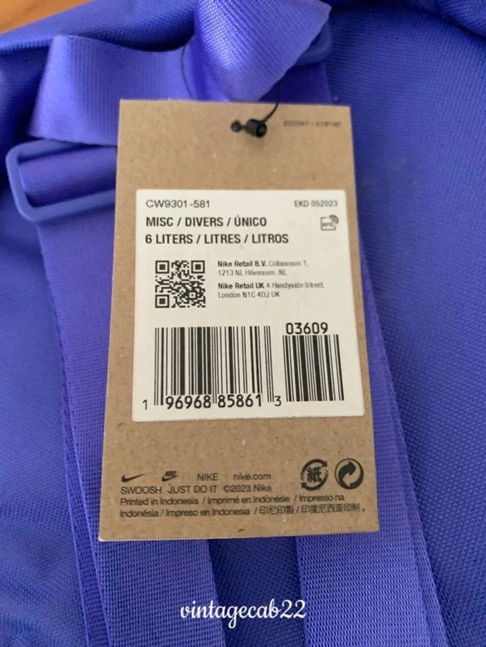 Sublime mini sac de sport  Nike aquarius blueneuf - photo numéro 4