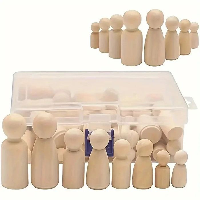 Boîte de 50 poupées en bois - photo numéro 2