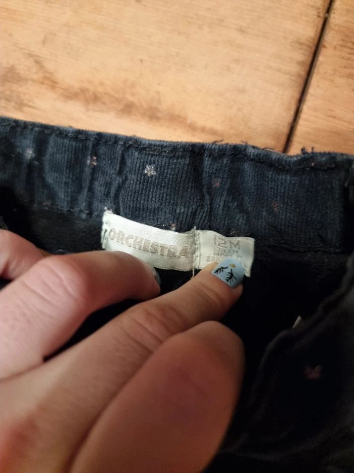 Pantalon 12 mois côtelé à paillette - photo numéro 3