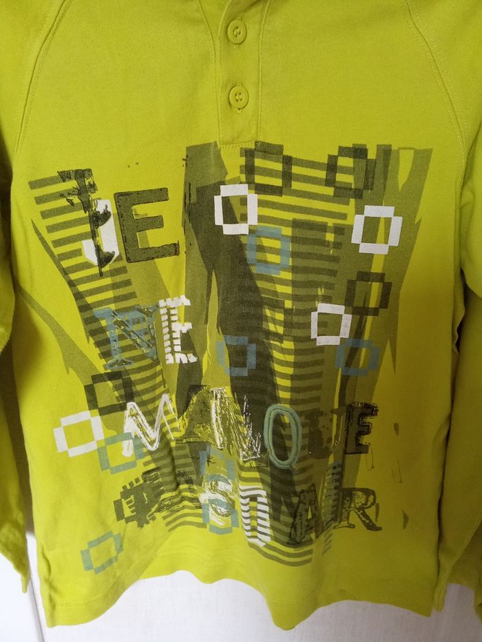 Pull manches longues garçon tout compte fait 8 ans jaune mi saison automne - photo numéro 3