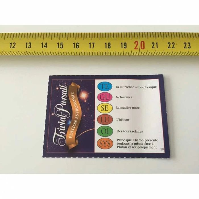 Pièce détachée jeu de société Trivial pursuit édition astronomie - photo numéro 9